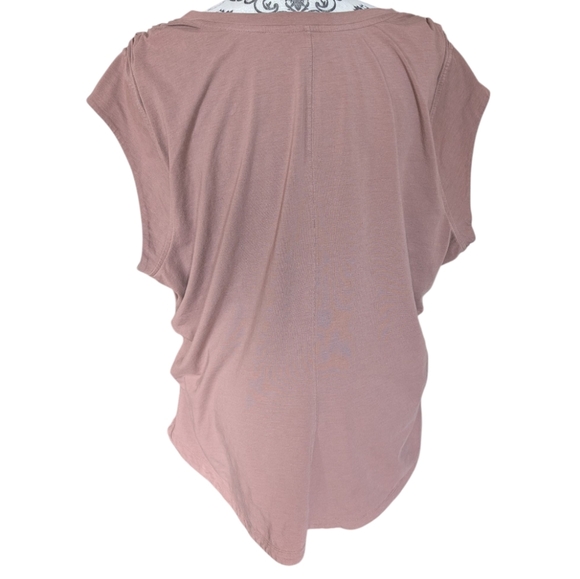 Athleta Outbound V Neck Tee Shirt Rustic Beige Supima Cotton Women's Plus 2X - Picture 6 of 13